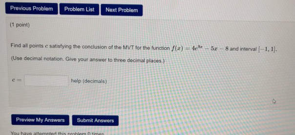 Solved Chapter 4.3: Problem 1 Previous Problem Problem List | Chegg.com