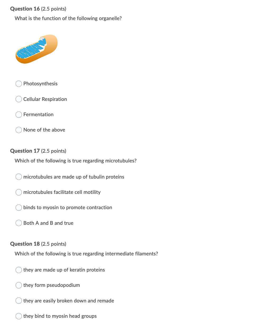 Solved Question 16 (2.5 points) What is the function of the | Chegg.com