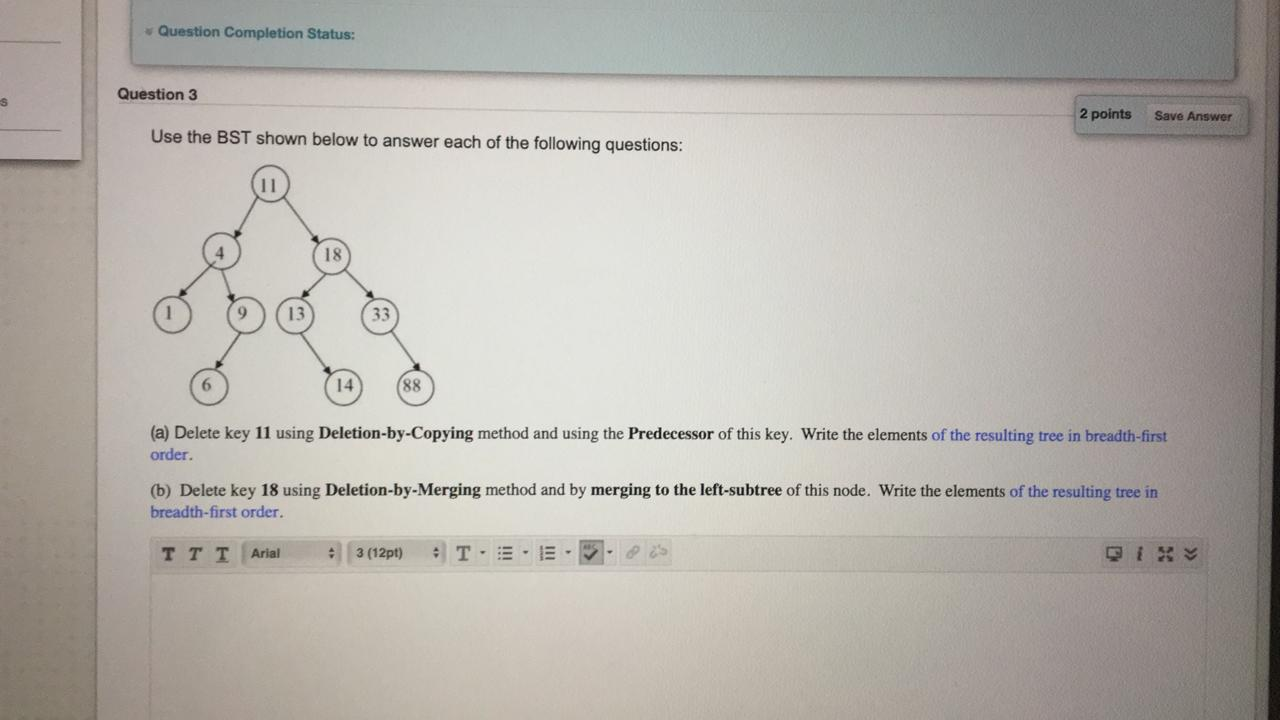 Solved Question Completion Status: Question 3 2 points Save | Chegg.com