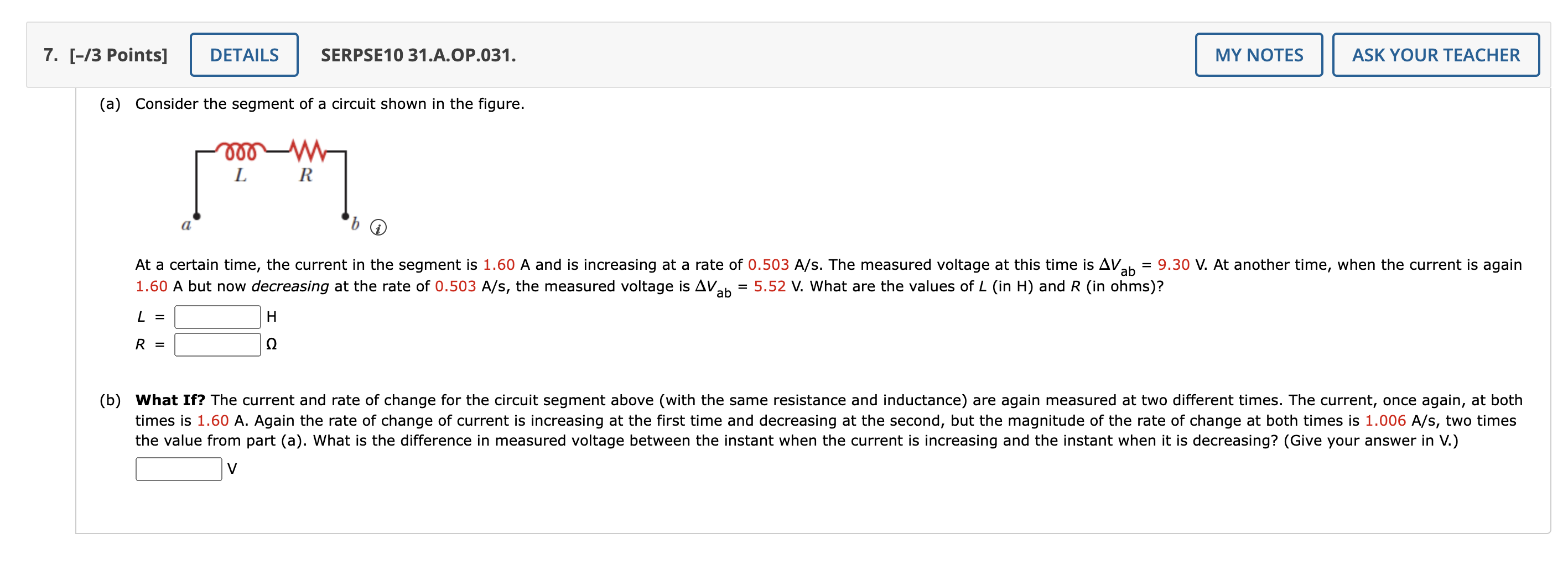 Solved (a) Consider the segment of a circuit shown in the | Chegg.com
