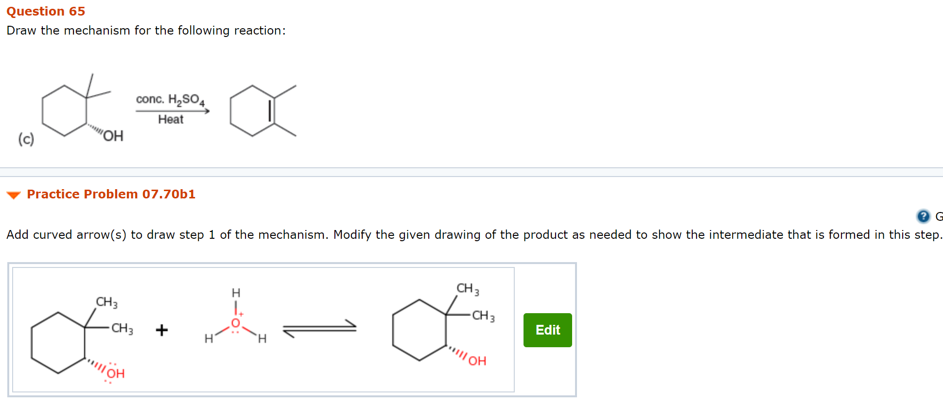 Solved Question 65 Draw The Mechanism For The Following R Chegg Com