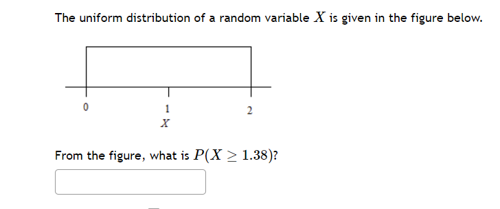Solved The uniform distribution of a random variable X is | Chegg.com