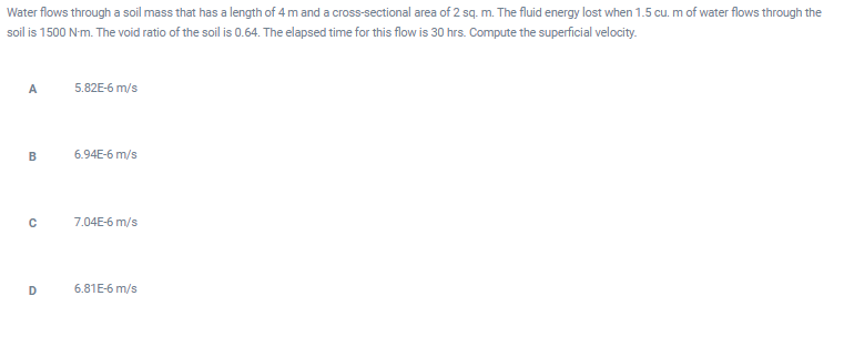 Solved Water flows through a soil mass that has a length of | Chegg.com