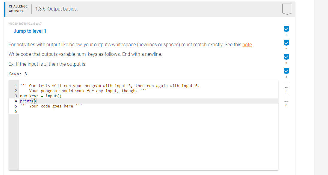 Solved ACTIVITY 1.3.0: Uutput Dasics. 496086.3653610.qx3zqy7 | Chegg.com