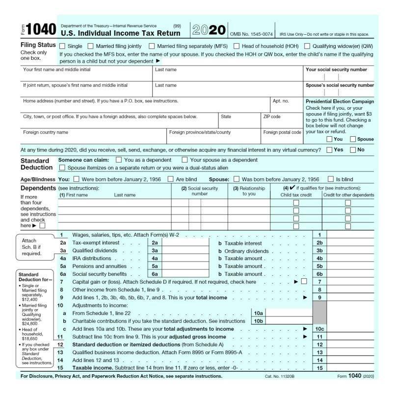 ANY ONE HELP ME FILL 1040 FORM Tax problem 2 Please | Chegg.com