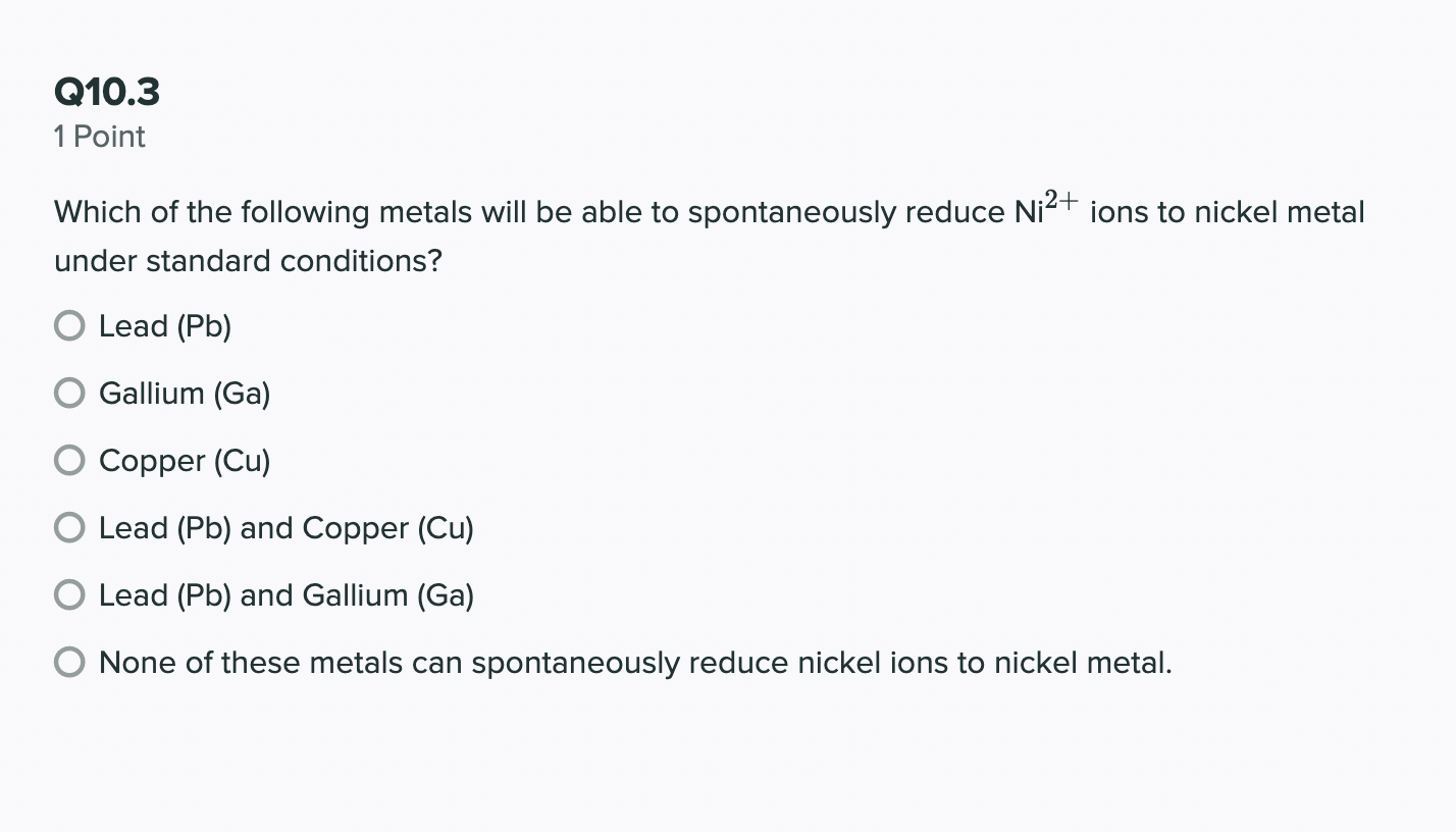 Solved Use The Half-reaction Table To Answer The Following | Chegg.com