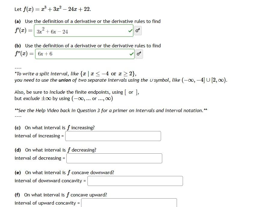 Solved Let F X X3 3x2−24x 22 A Use The Definition Of A