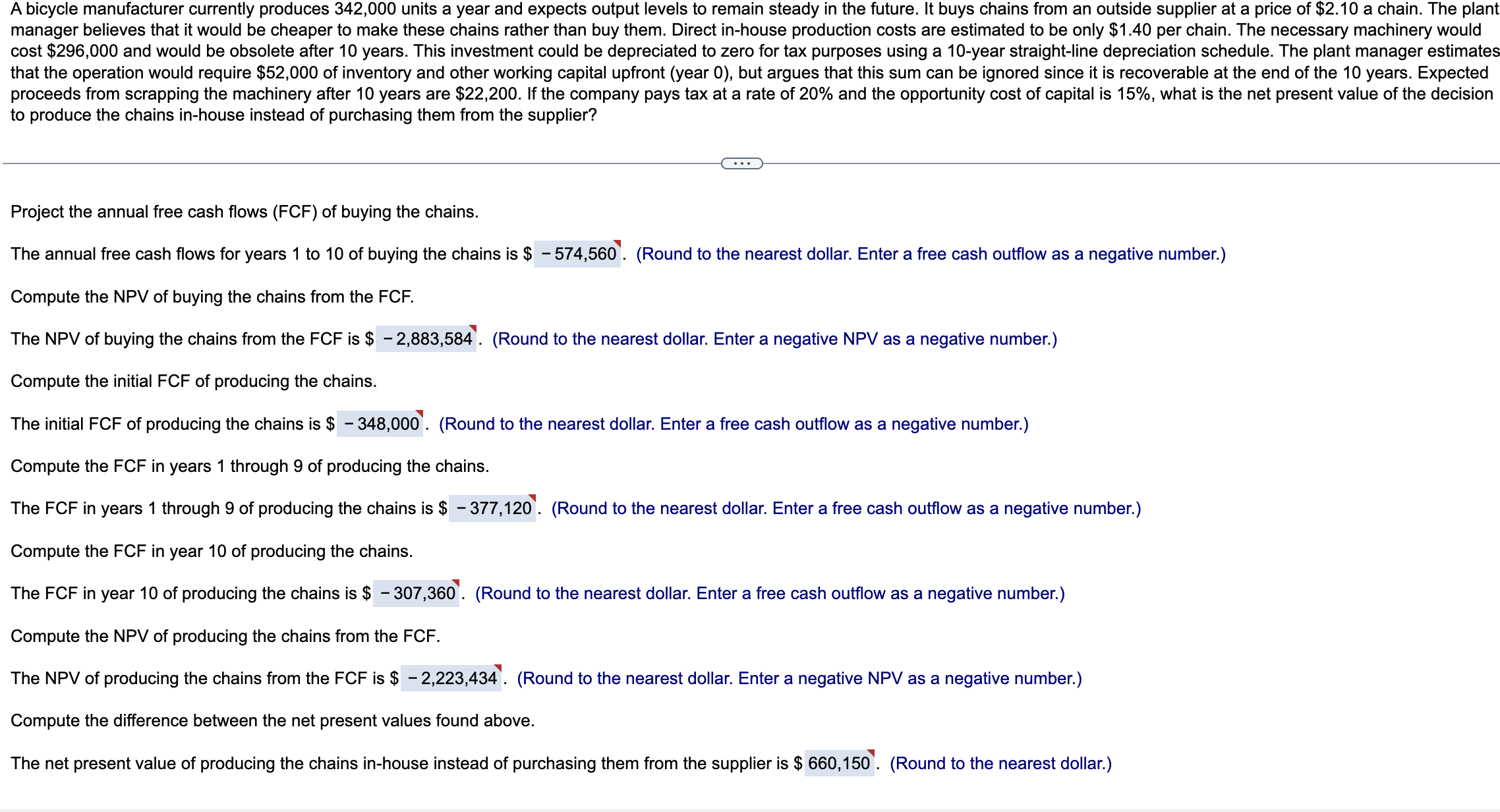 Solved Please show all the steps and formulas to get the | Chegg.com