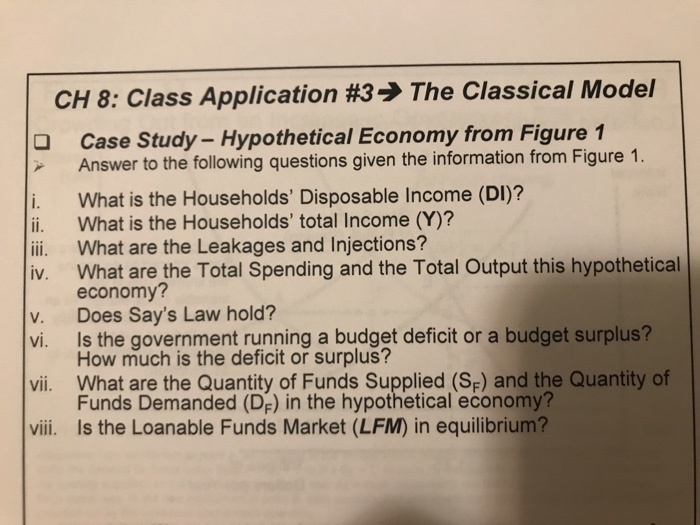 CH 8: Class Application #3→ The Classical Model O | Chegg.com