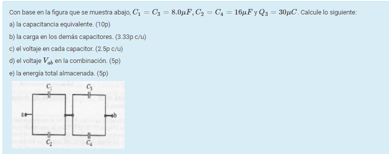 Solved Based on the figure below, C1 = C3 = 8.0μF, C2 = C4 = | Chegg.com