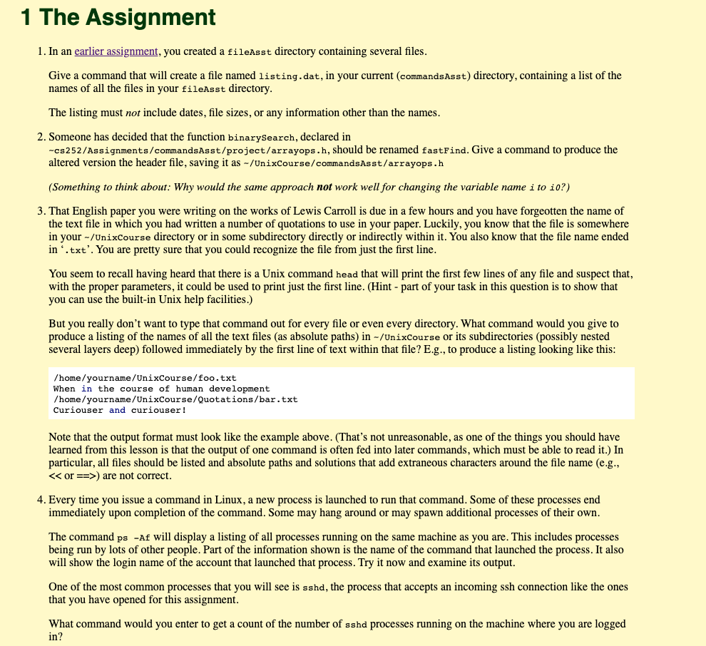 Solved 1 The Assignment 1. In an earlier assignment, you | Chegg.com