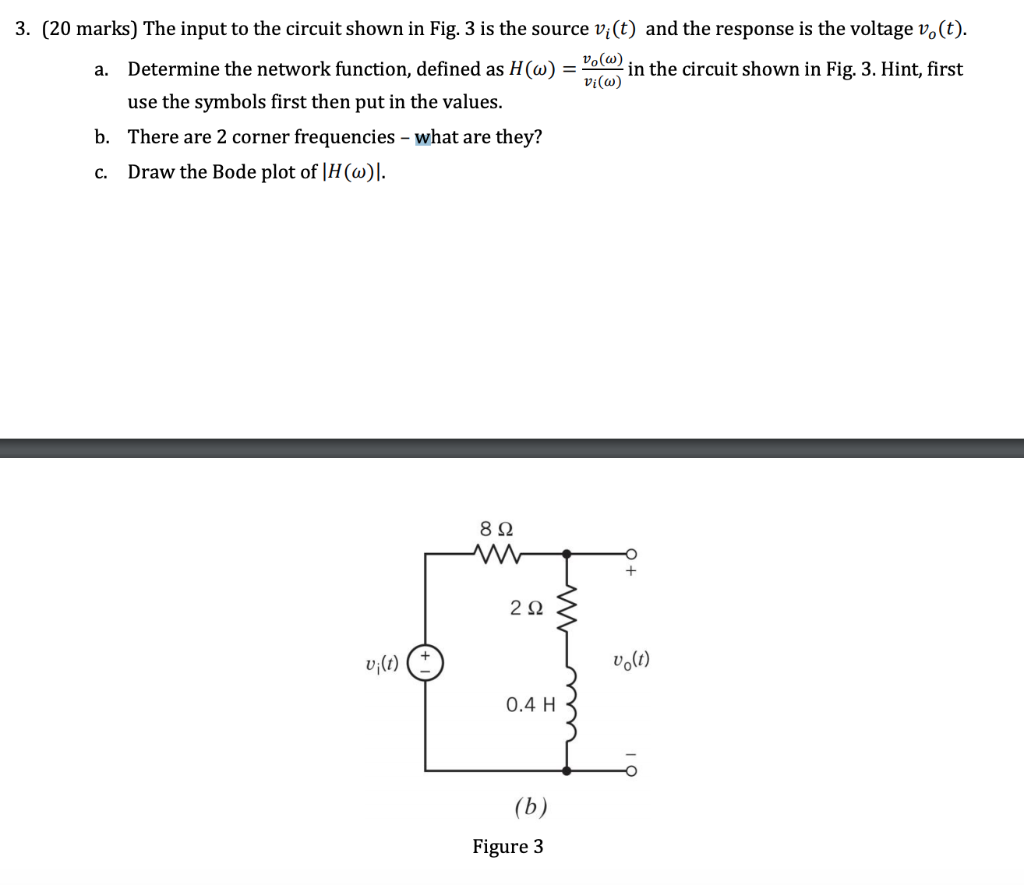 Solved Viw 3 Marks The Input To The Circuit Shown I Chegg Com