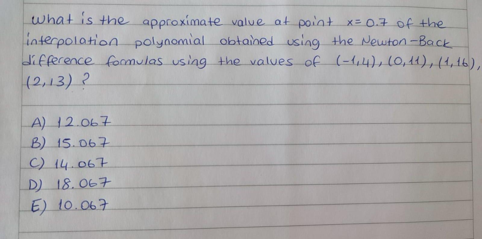 Solved what is the approximate value at point x = 0.7 of the | Chegg.com