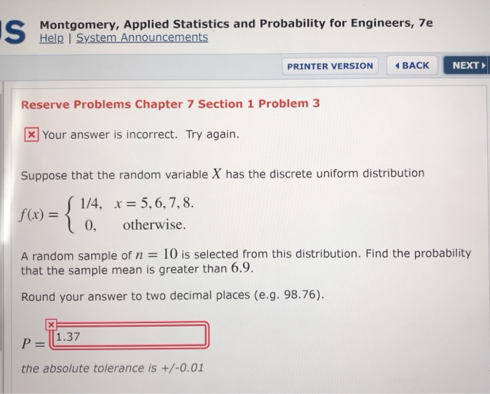 Solved Montgomery, Applied Statistics and Probability for | Chegg.com