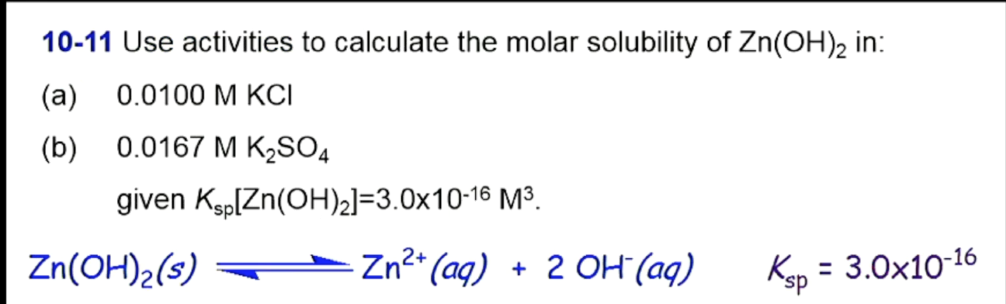 Solved 1011 Use activities to calculate the molar
