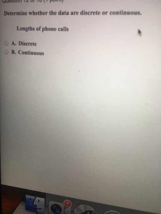 the number of pixels in a cellphone display discrete continuous