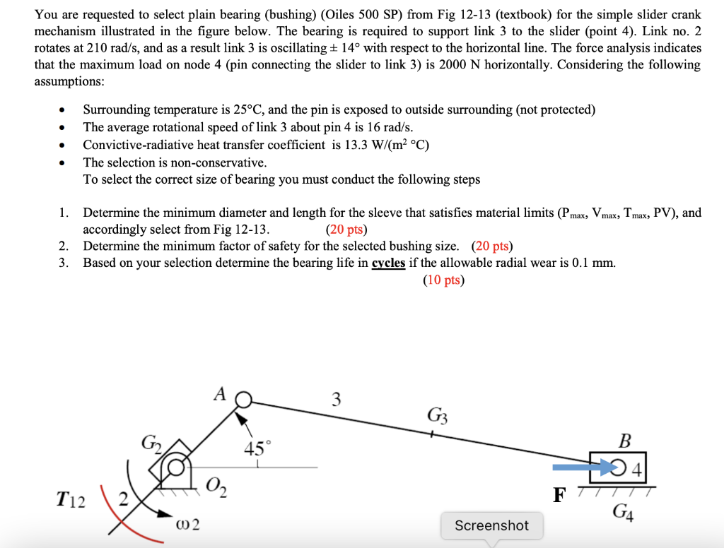 Solved You are requested to select plain bearing (bushing)