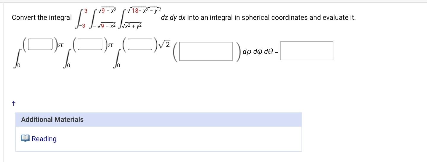 Solved Convert the integral | Chegg.com