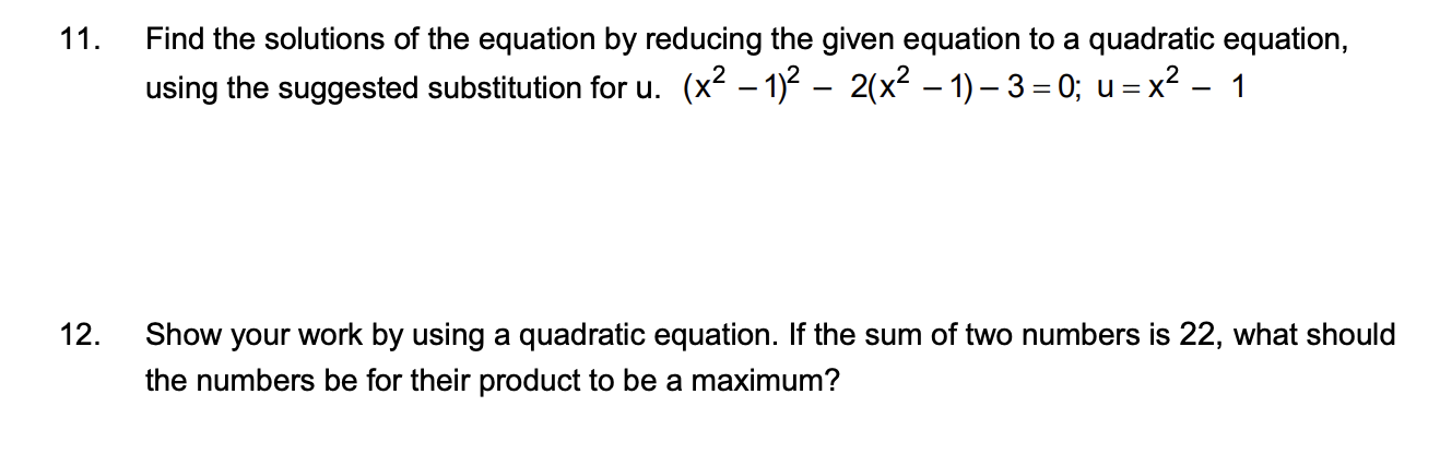 Solved Please help me with these two, showing your work and | Chegg.com