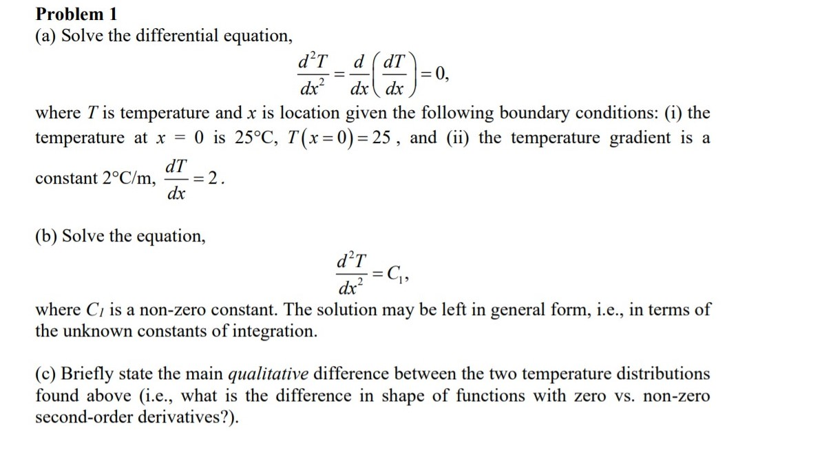 Solved Problem 1 (a) Solve The Differential Equation, D’t D 