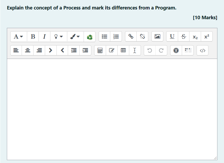 Solved Explain the concept of a Process and mark its | Chegg.com