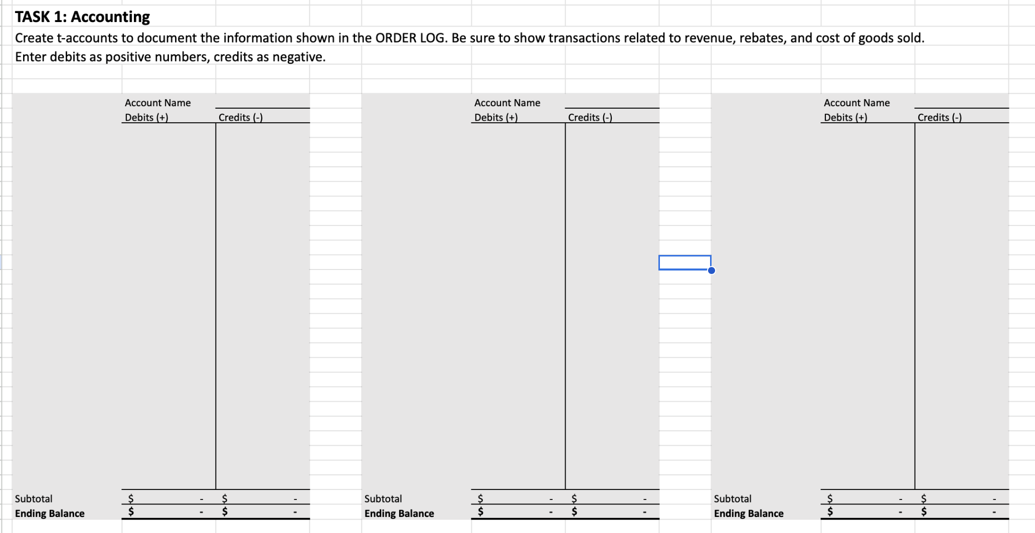 Please create the T accounts based on the information | Chegg.com