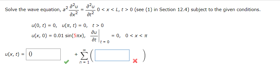 Solved Solve The Wave Equation 2u X2 2u T2 0 Chegg Com