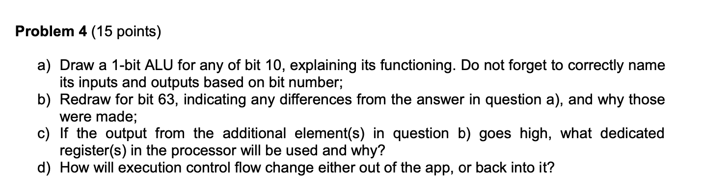 Solved Draw a 1-bit ALU for any of bit 10, explaining its | Chegg.com