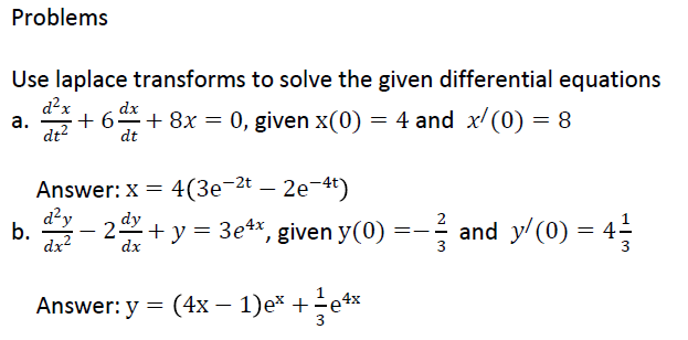 Solved Problems 3 dạy = a. Solve the differential equation 2 | Chegg.com