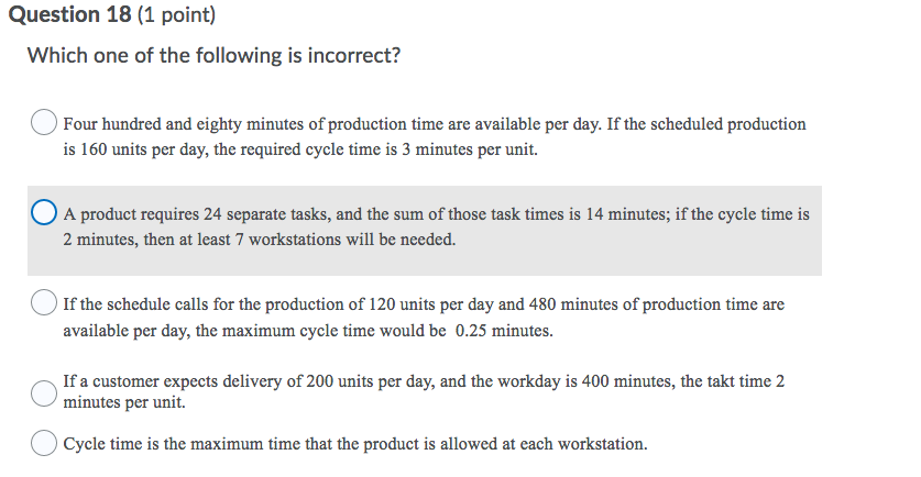 Solved Question 18 (1 point) Which one of the following is | Chegg.com