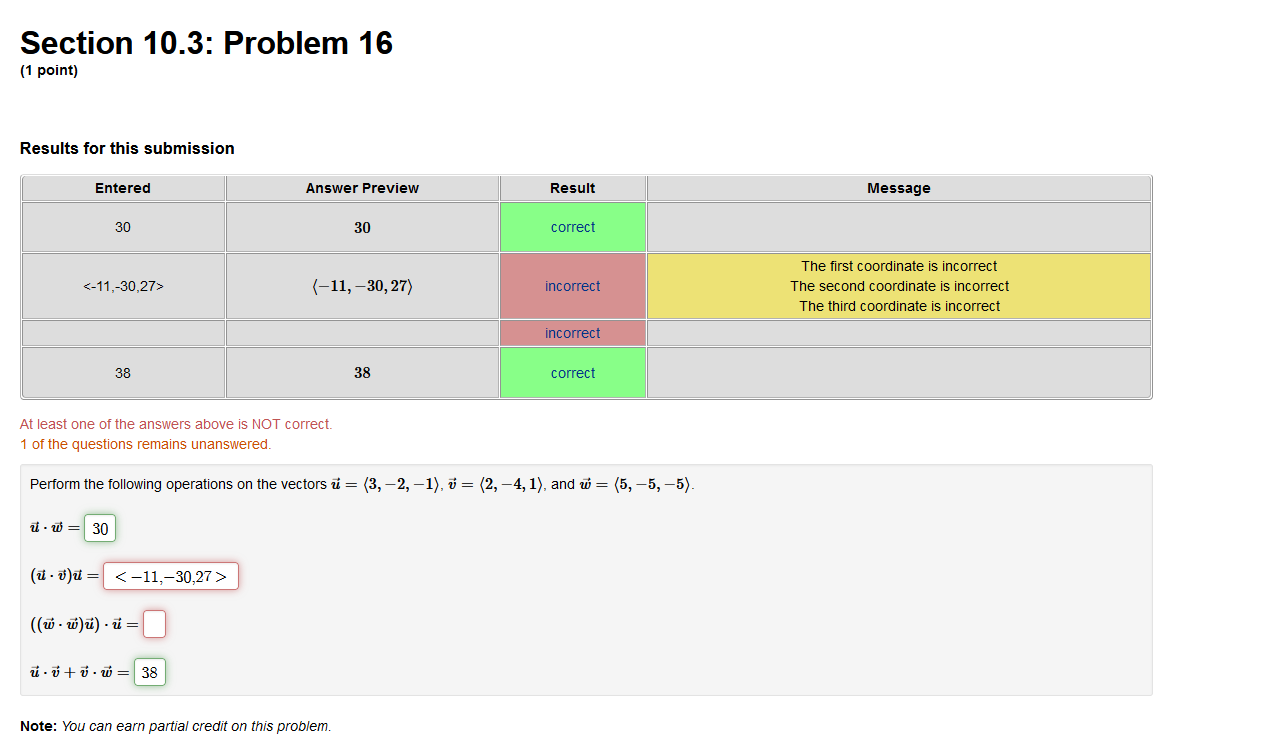 Solved Section 10.3: Problem 16 (1 point) Results for this | Chegg.com
