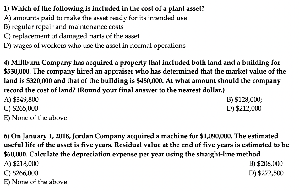 Solved 1) Which Of The Following Is Included In The Cost Of | Chegg.com