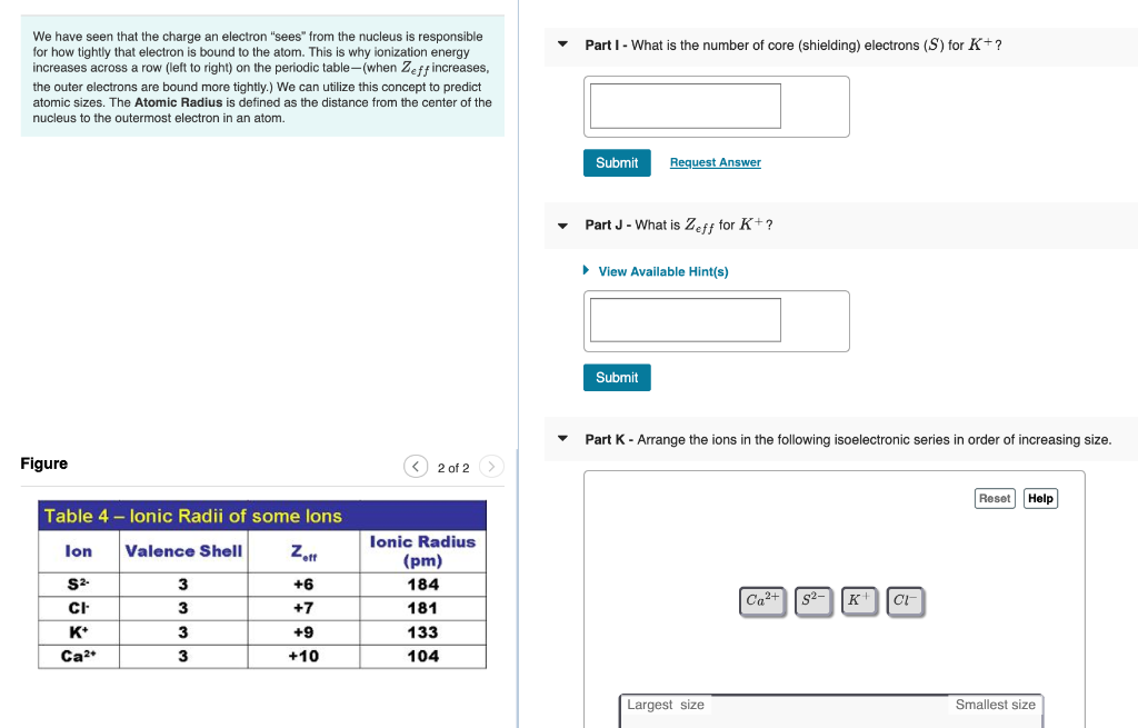 Solved Part 1 What is the number of core (shielding)