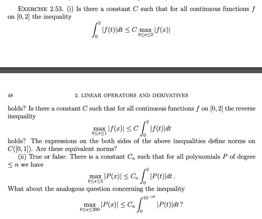 EXERCISE 2.53. (i) Is there a constant C such that | Chegg.com