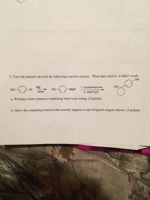 Solved Why do this reaction not work out? What is the | Chegg.com