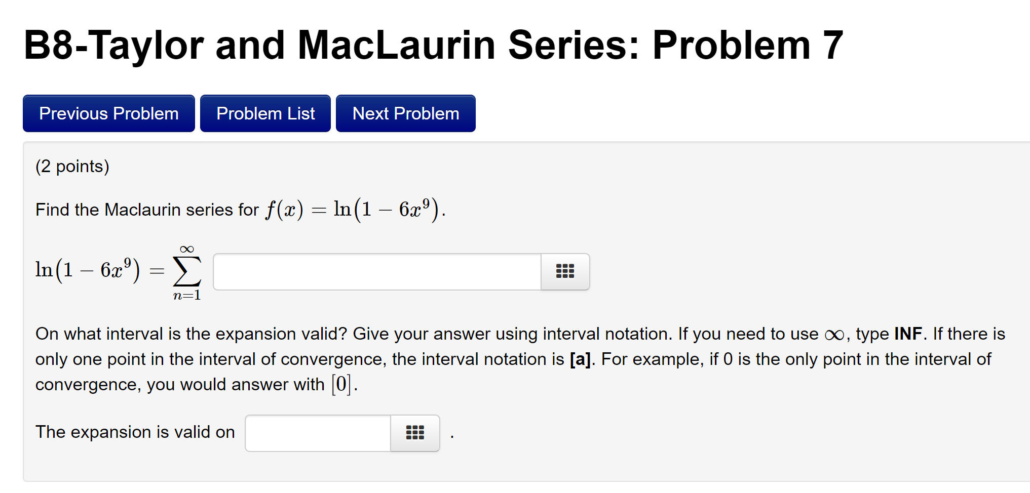 Solved B8-Taylor And MacLaurin Series: Problem 7 (2 Points) | Chegg.com