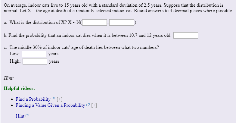 average age of death for cats
