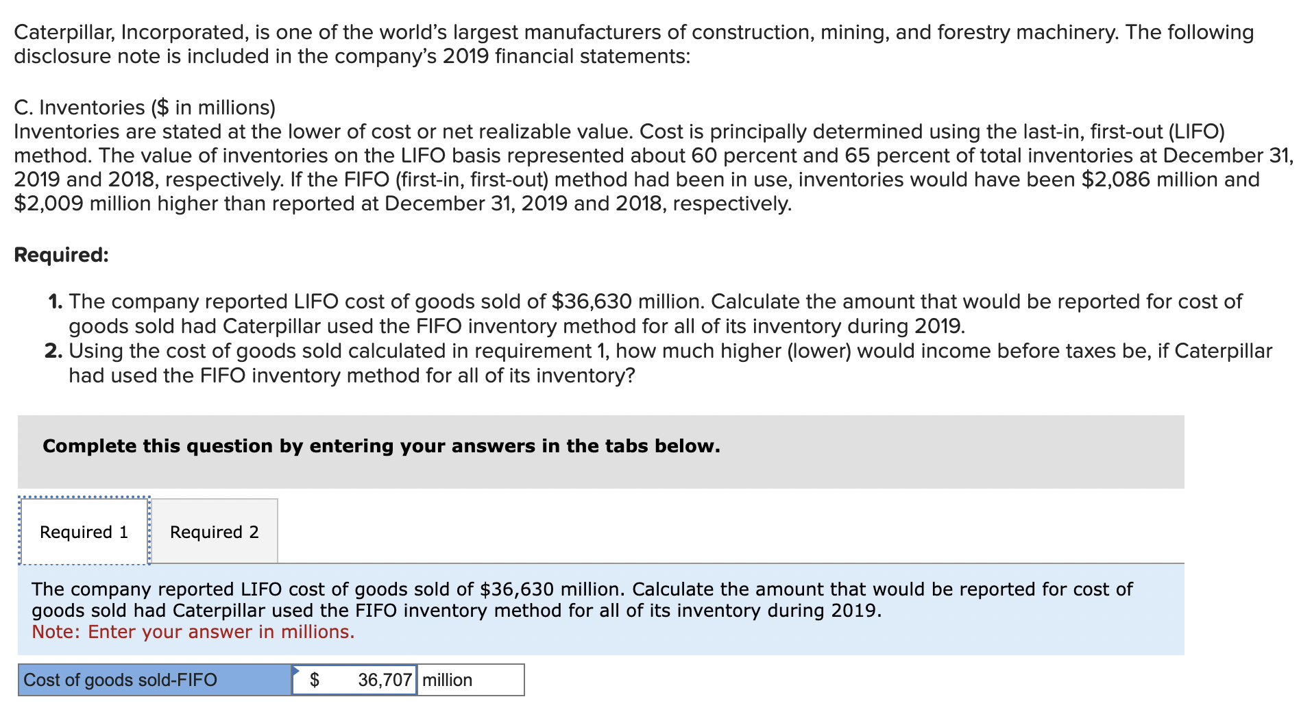 Solved Caterpillar, Incorporated, is one of the world's