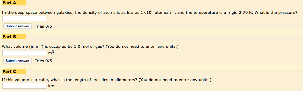 Solved Part A In the deep space between galaxies, the | Chegg.com
