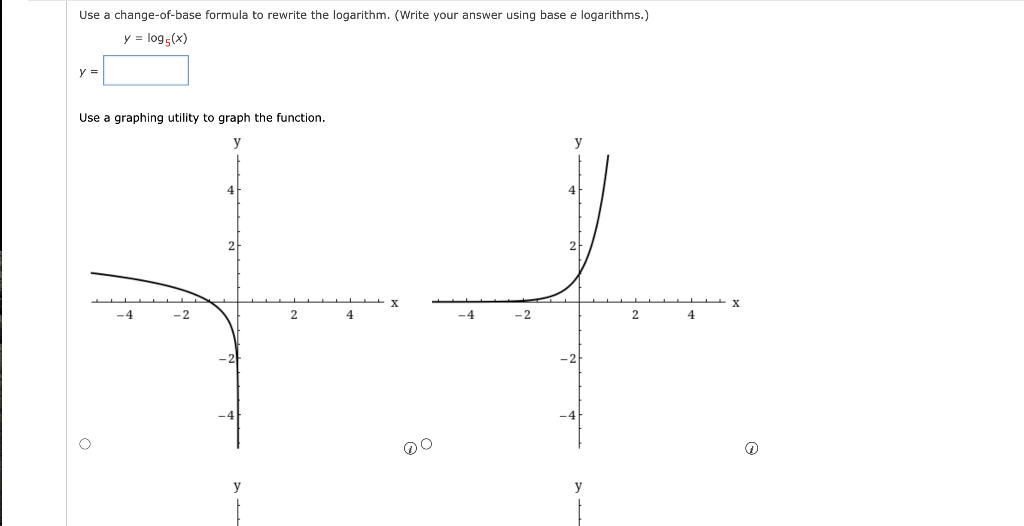 Solved Use a change-of-base formula to rewrite the | Chegg.com