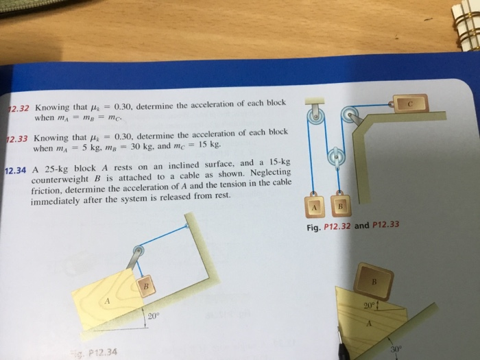 Solved 2.32 Knowing That 0.30, Determine The Acceleration Of | Chegg.com