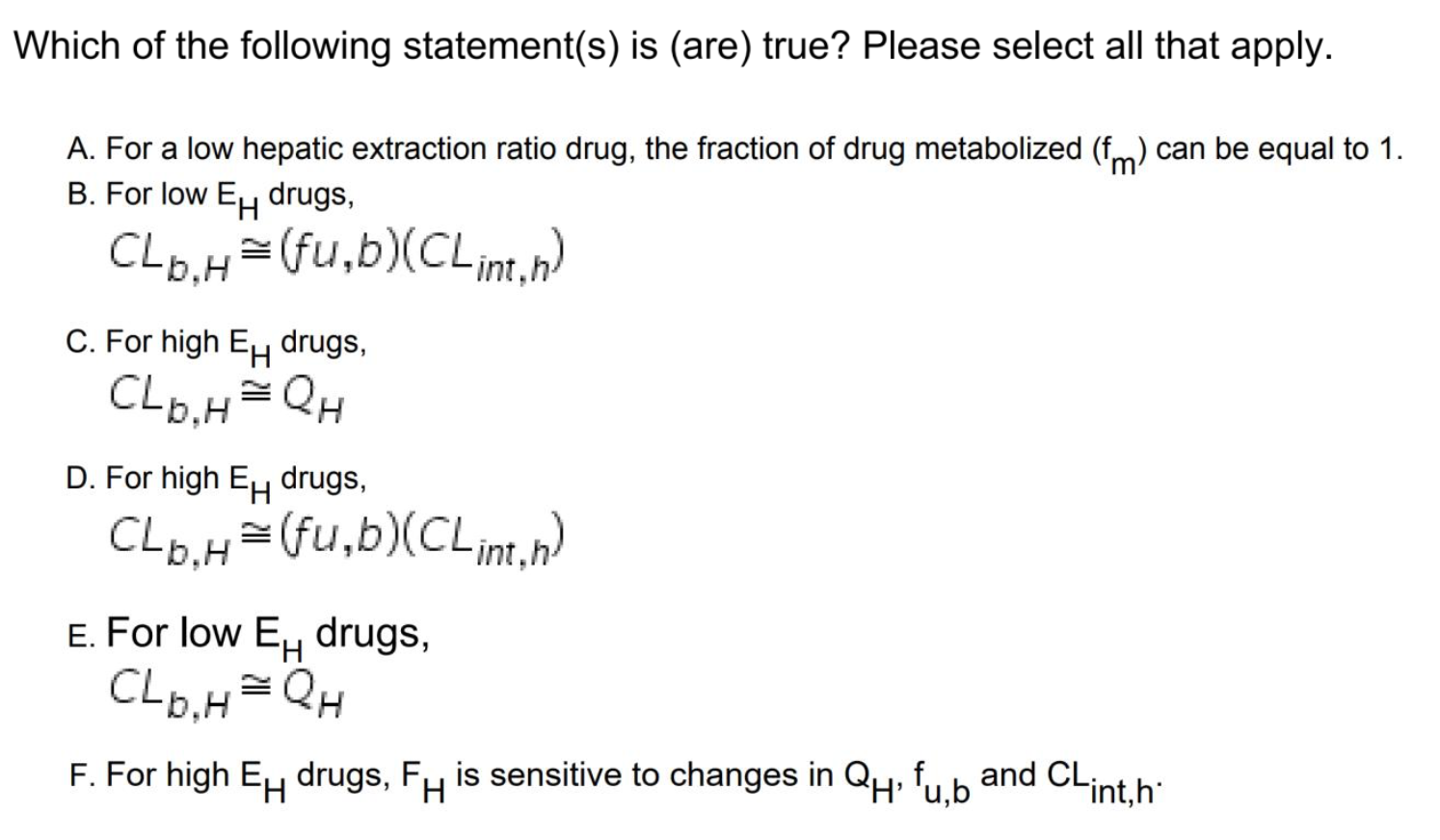 Solved Which Of The Following Statement s Is are True Chegg