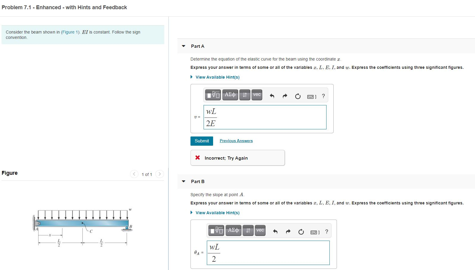 Solved Problem 7 1 Enhanced With Hints And Feedback Chegg