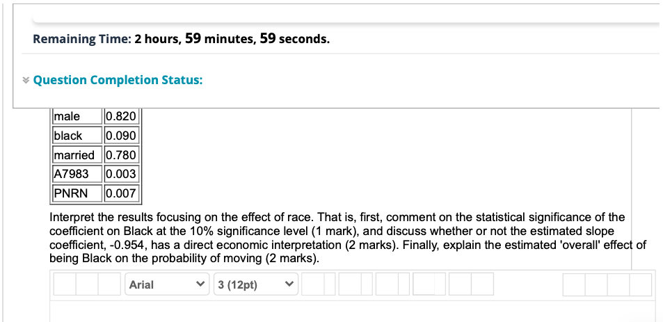 Question Completion Status: QUESTION 16 The following | Chegg.com