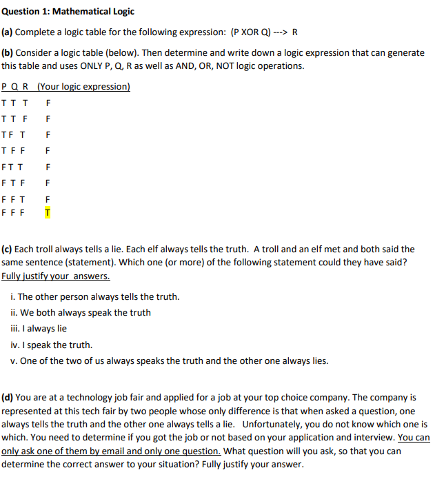 Solved Question 1 Mathematical Logic A Complete A Logi Chegg Com