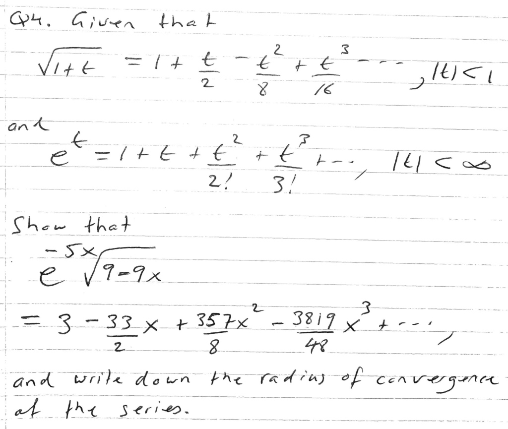 Solved Q4. Given that Vitt = 1+ t - er et 1651 > ر and ? et 