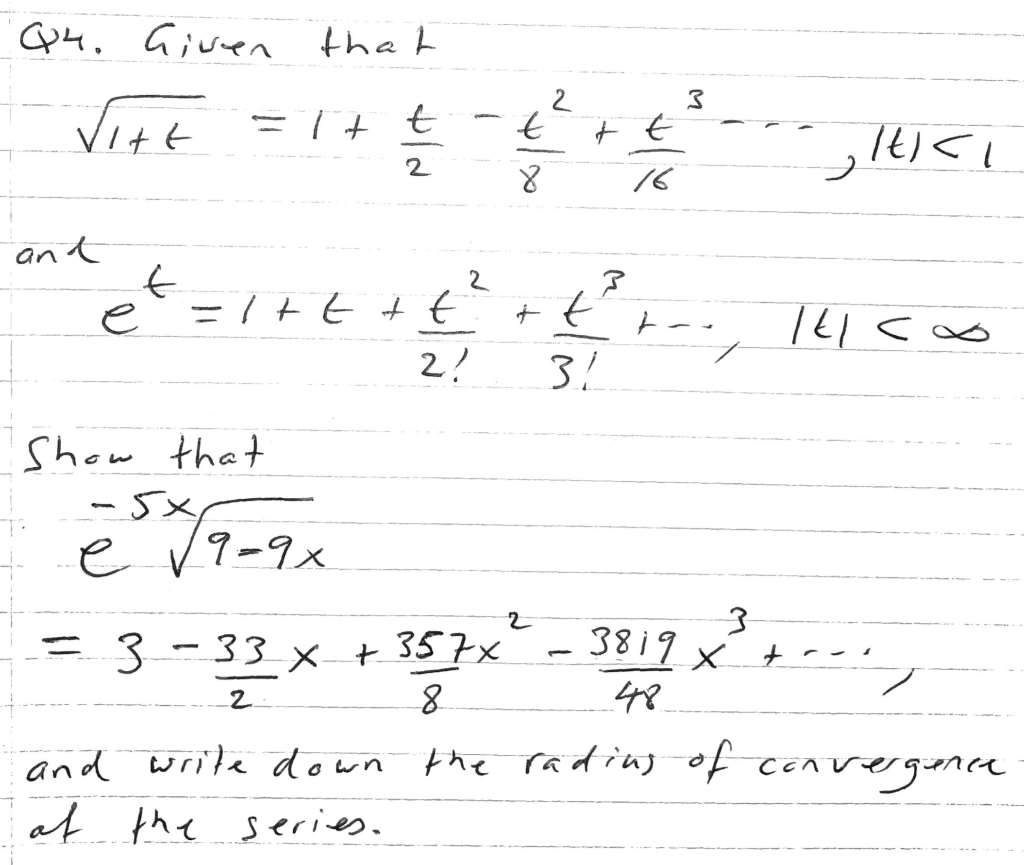 Solved Q4. Given that Vitt = 1+ t - er et 1651 > ر and ? et