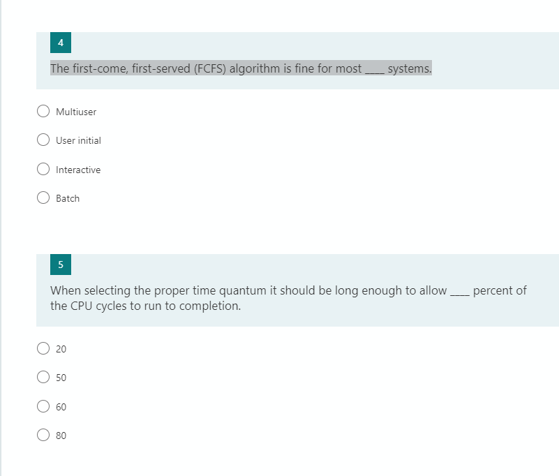 Solved The first-come, first-served (FCFS) algorithm is fine | Chegg.com