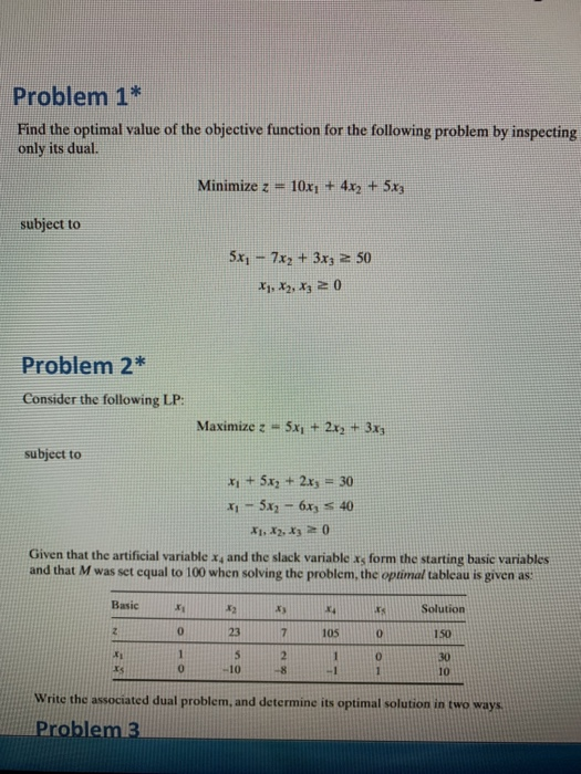 solved-problem-1-find-the-optimal-value-of-the-objective-chegg