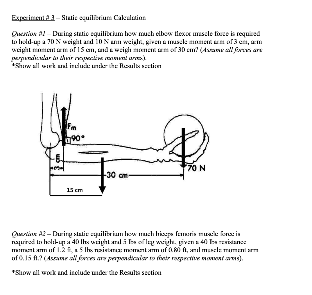 Solved Experiment # 3 - Static Equilibrium Calculation | Chegg.com